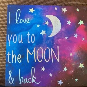 l love you to the moon and back canvas